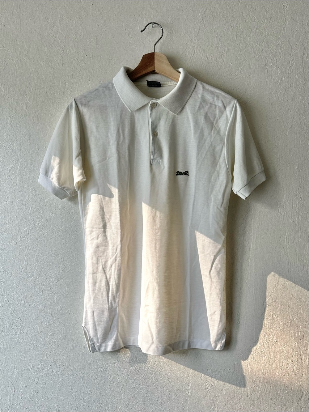 Vintage 1980s le tigre white polo shirt men’s small made in usa